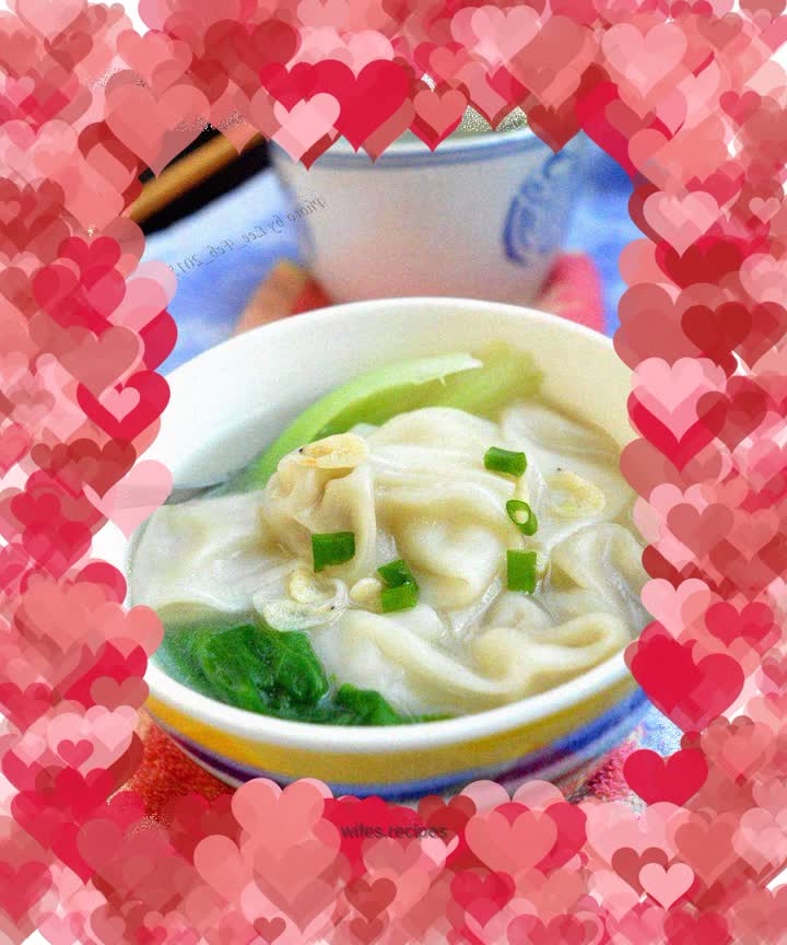 Lettuce and shrimp skin wontons