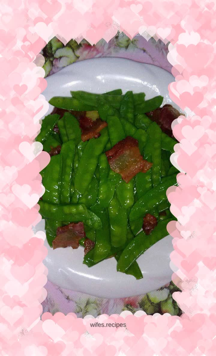 【Shanghai】Fried snow peas with bacon