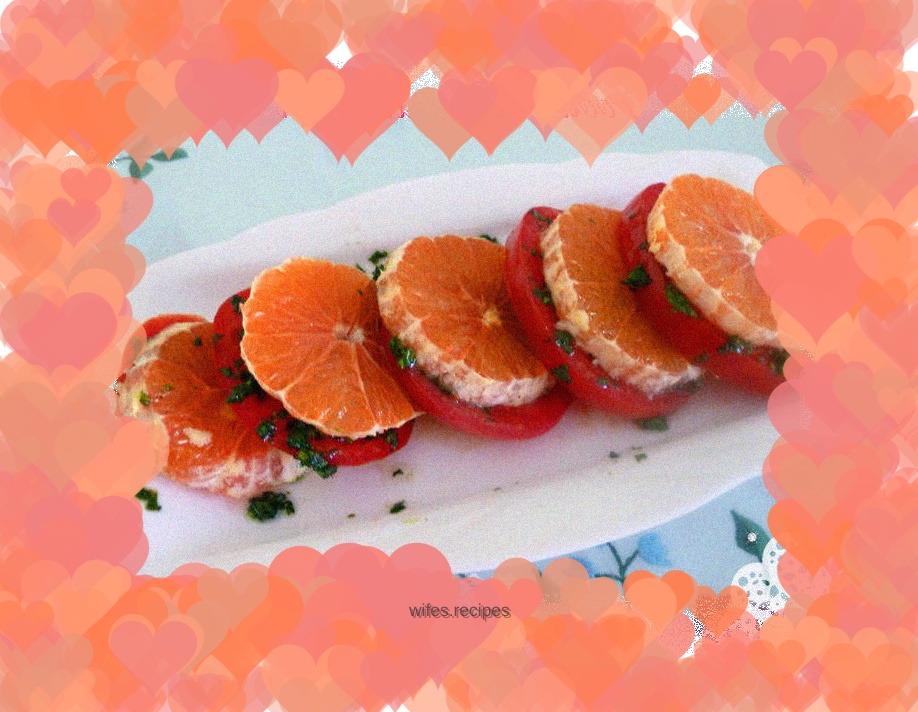 Fragrant and refreshing tomato and blood orange sandwich