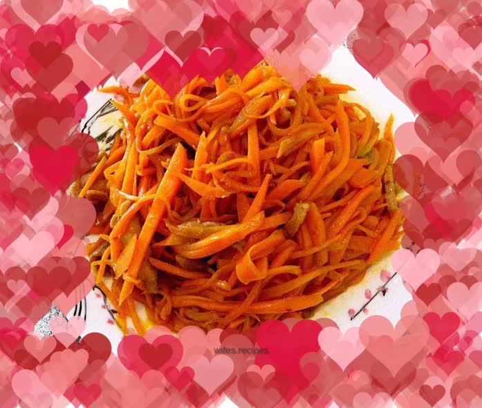 Stir-fried shredded pork with carrot shreds