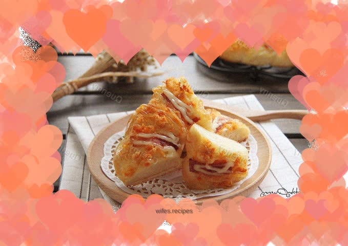 Meat floss and bacon bread