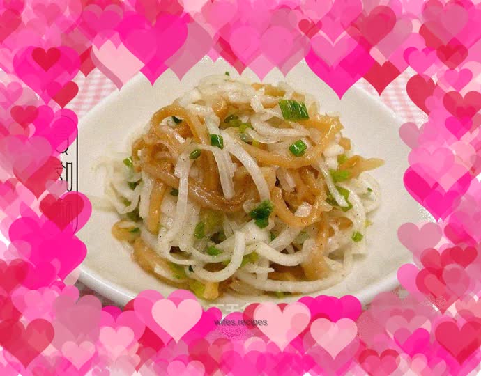 Salt, green onion and silver jellyfish skin ☆ Very big jellyfish skin 2