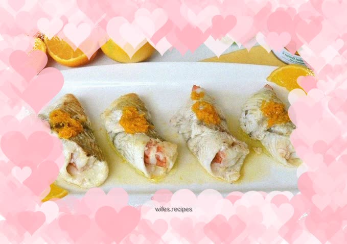 Orange sole fish roll