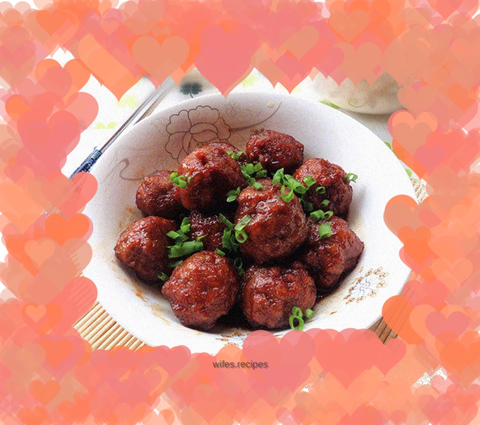 Braised meatballs