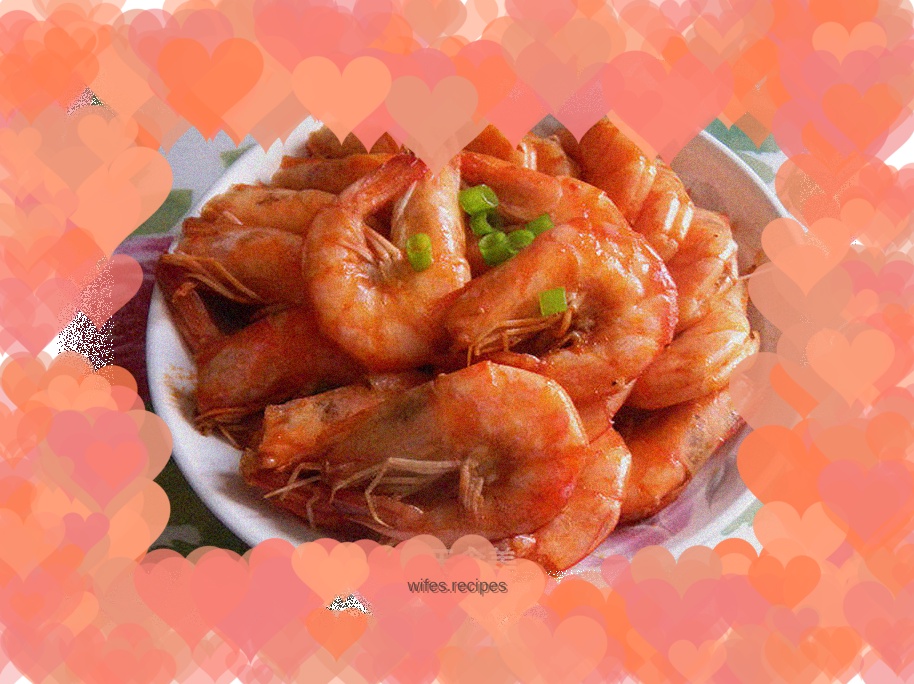 Braised shrimp