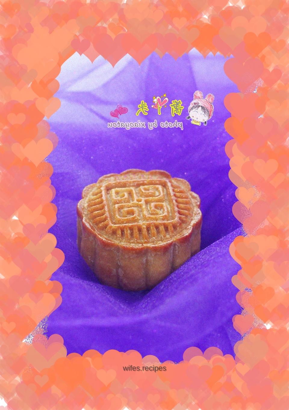 Cantonese-style mooncake with egg yolk and lotus paste