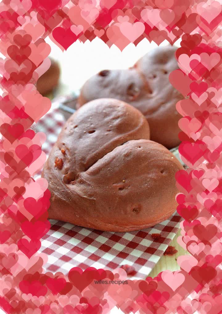 【Tomato Recipe】Valentine's Day Cranberry Heart-Shaped Bread - Bread represents my heart