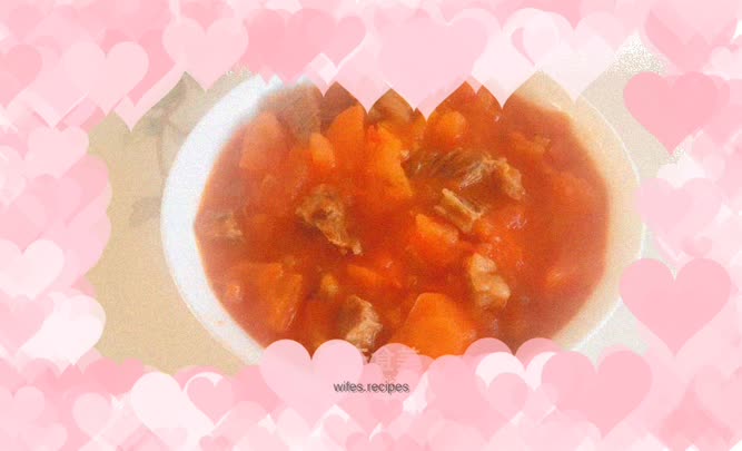 Beef brisket and persimmon soup