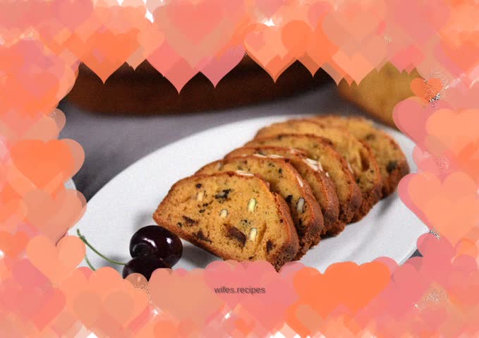 Red date and walnut cake