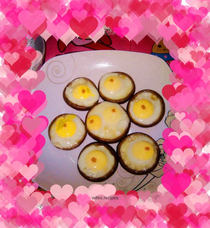 Bird's nest lays eggs (steamed bird eggs with mushrooms)