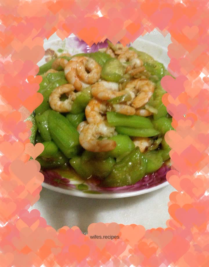 Fried Luffa with Shrimp