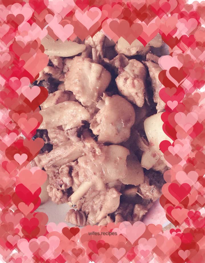 Stewed Chicken Nuggets with White Radish