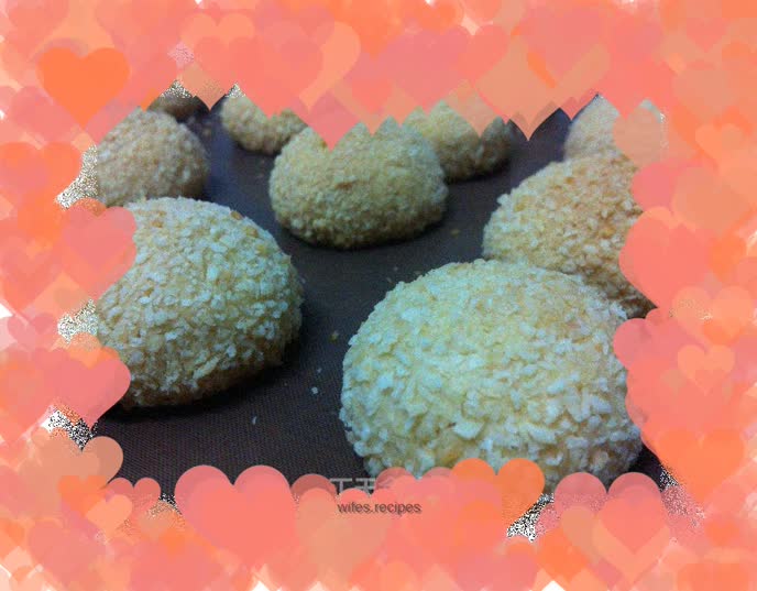 Golden Whole Egg Coconut Balls