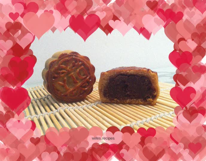 Handmade bean paste mooncakes