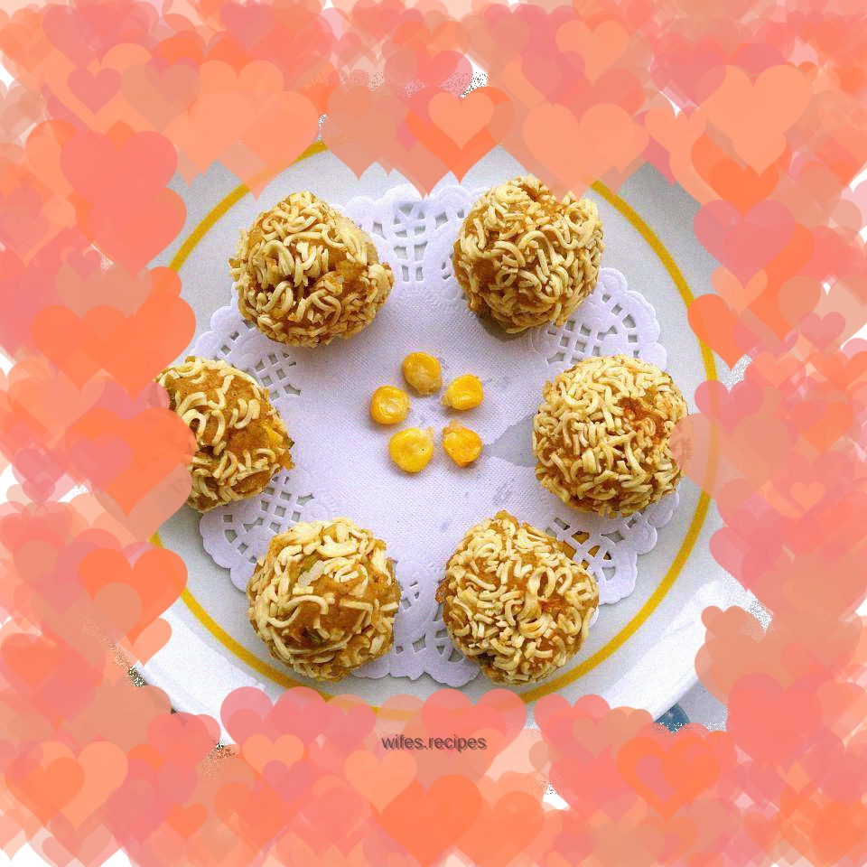 Instant noodle potato balls