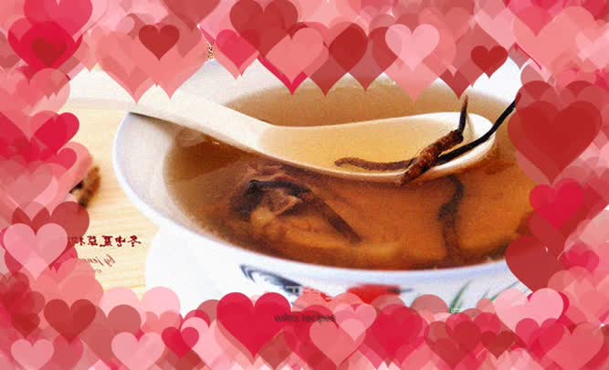 Cordyceps sinensis and wolfberry soup