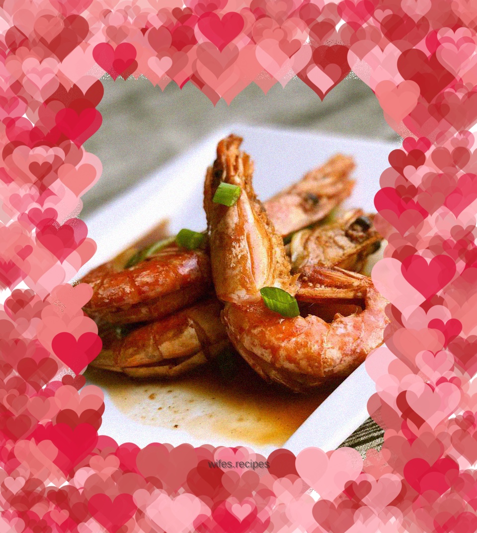 Braised Argentinian red shrimp