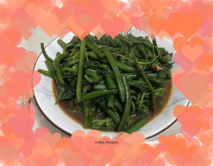 Stir-fried pumpkin sprouts