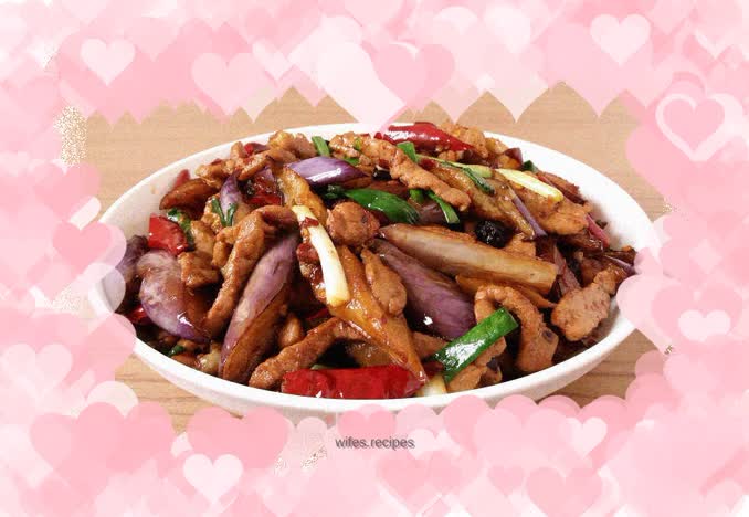 Grilled eggplant with shredded pork