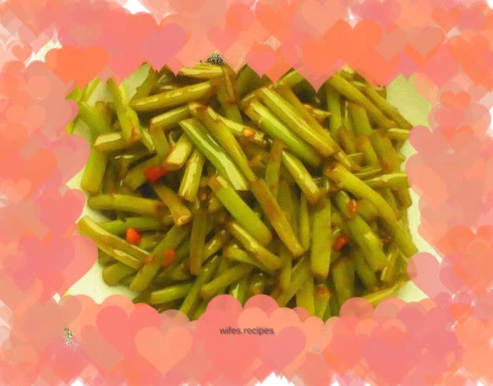 Sour water spinach stems