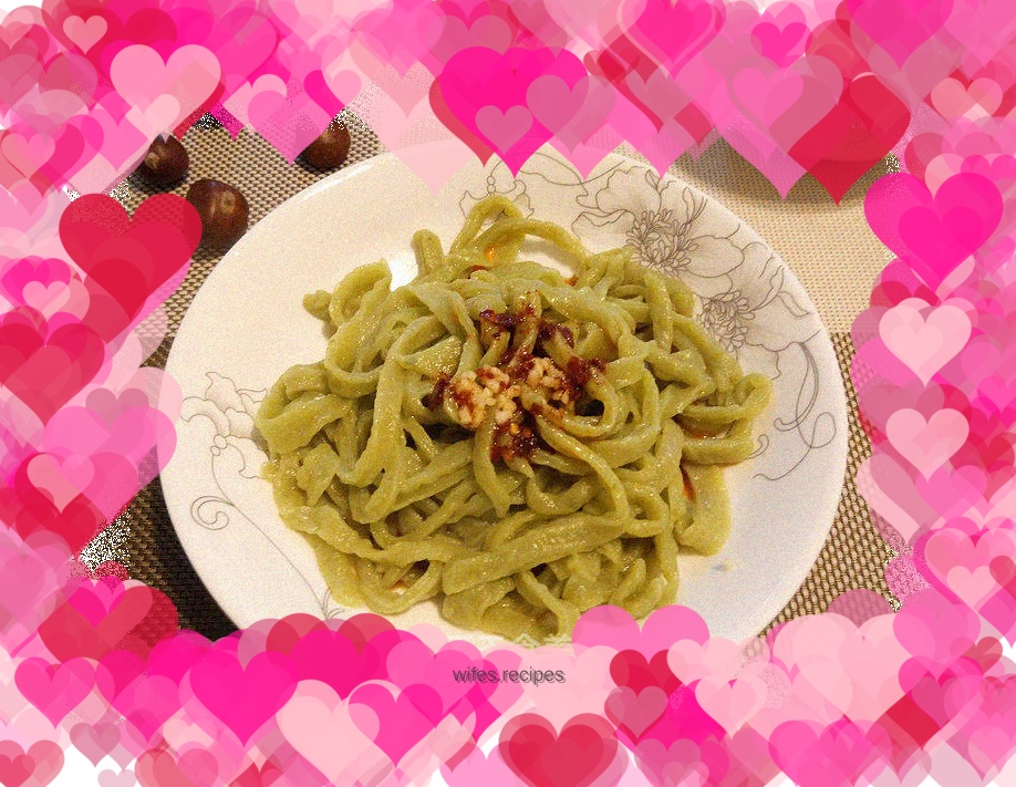 Handmade vegetable noodles