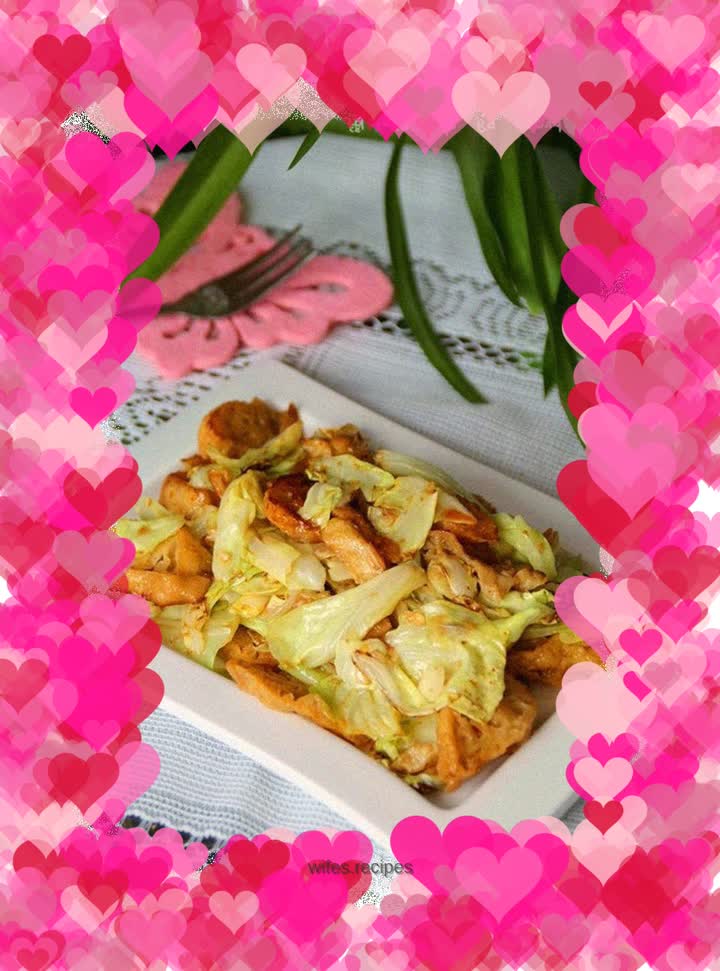 Stir-fried fried dough sticks with cabbage