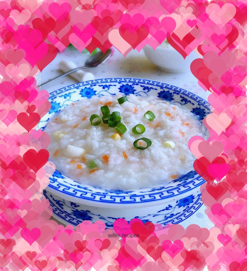Abalone vegetable porridge