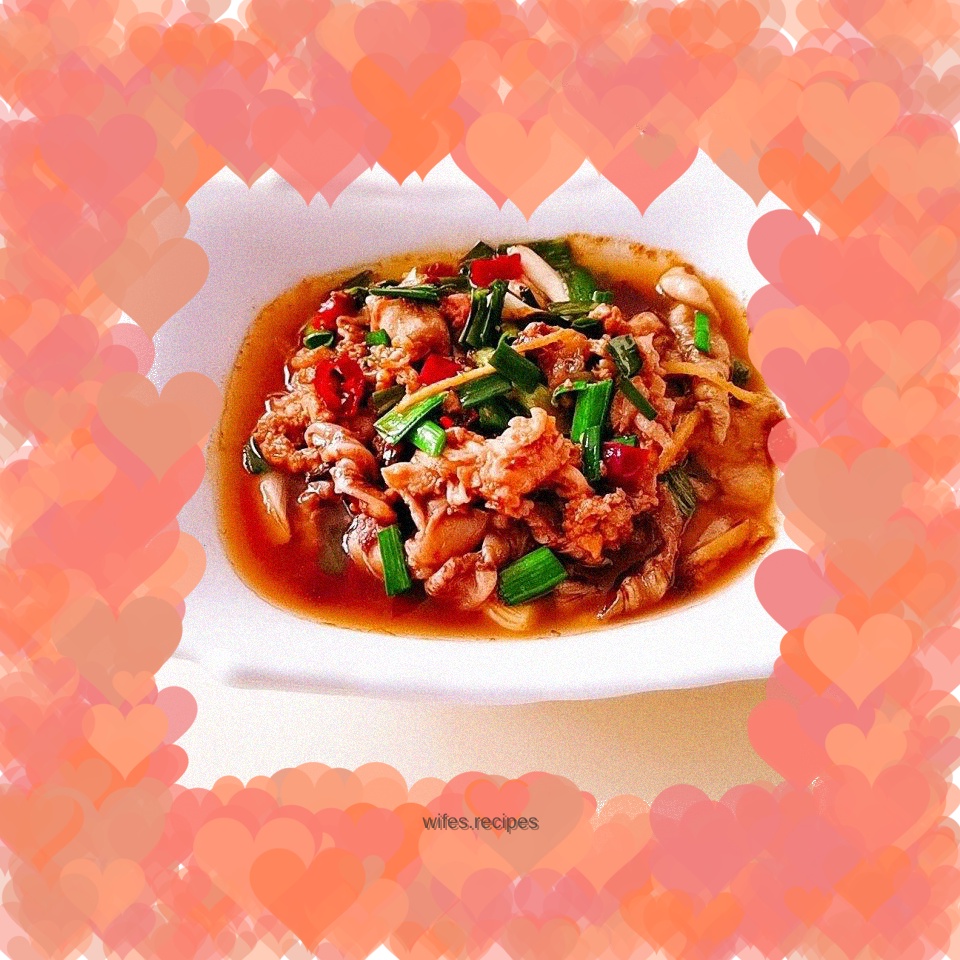 Stir-fried fish offal with garlic sprouts