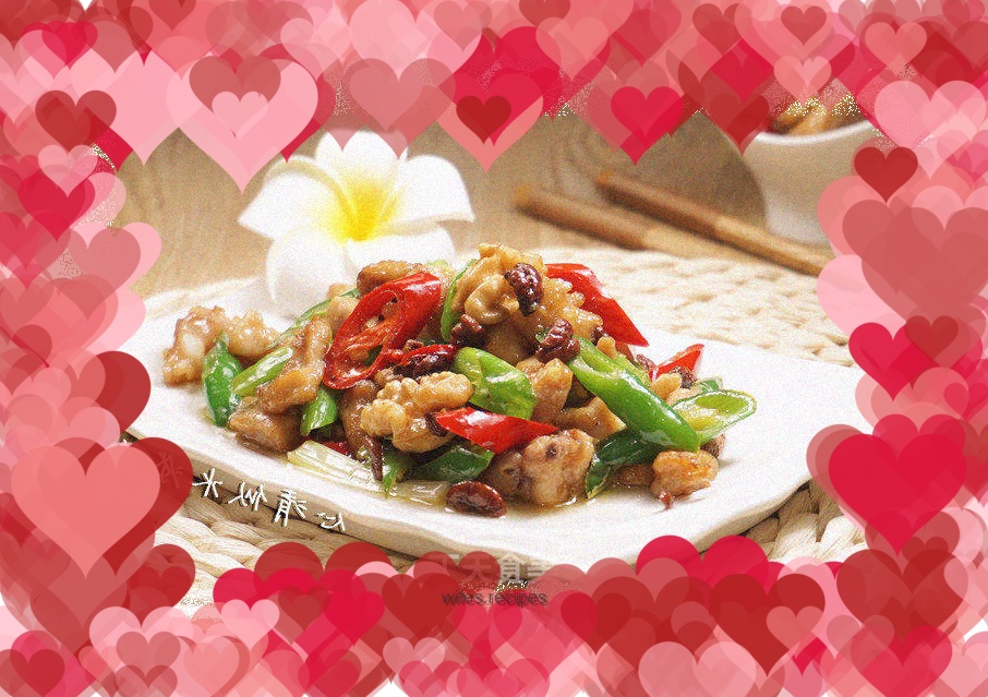 A dish for test takers that improves brain power [Dinged chicken with fried walnuts in sauce]