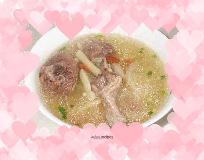 Sour radish and duck soup