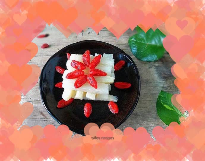 Wolfberry mixed with yam