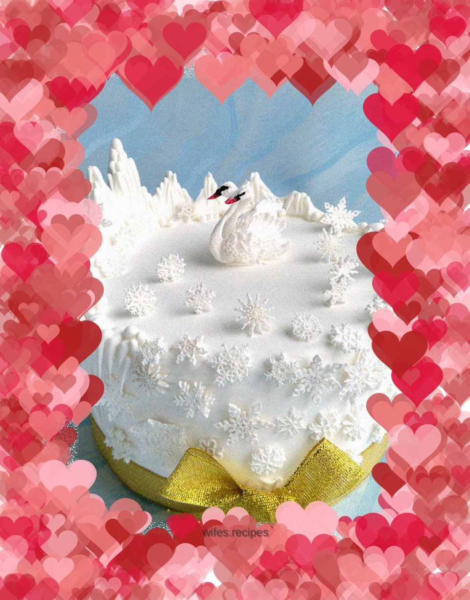 Swan Lake Fondant Cake