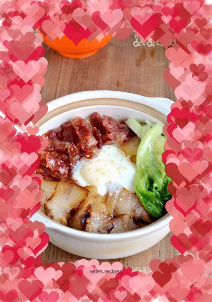 Claypot Rice with Double Mix of Cured Meat