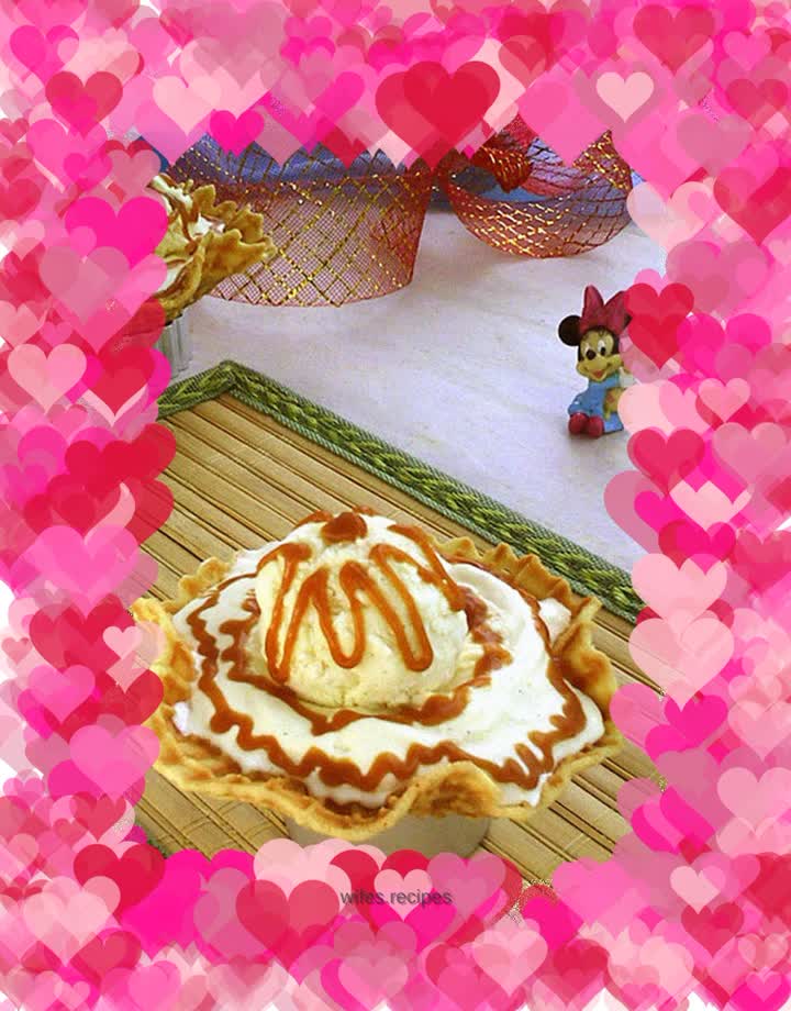 Crispy bowl of vanilla ice cream