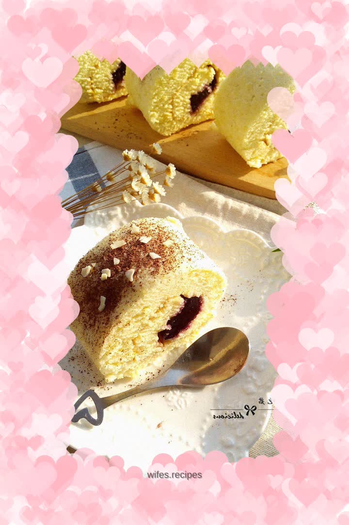 Blueberry Jam Cake Roll