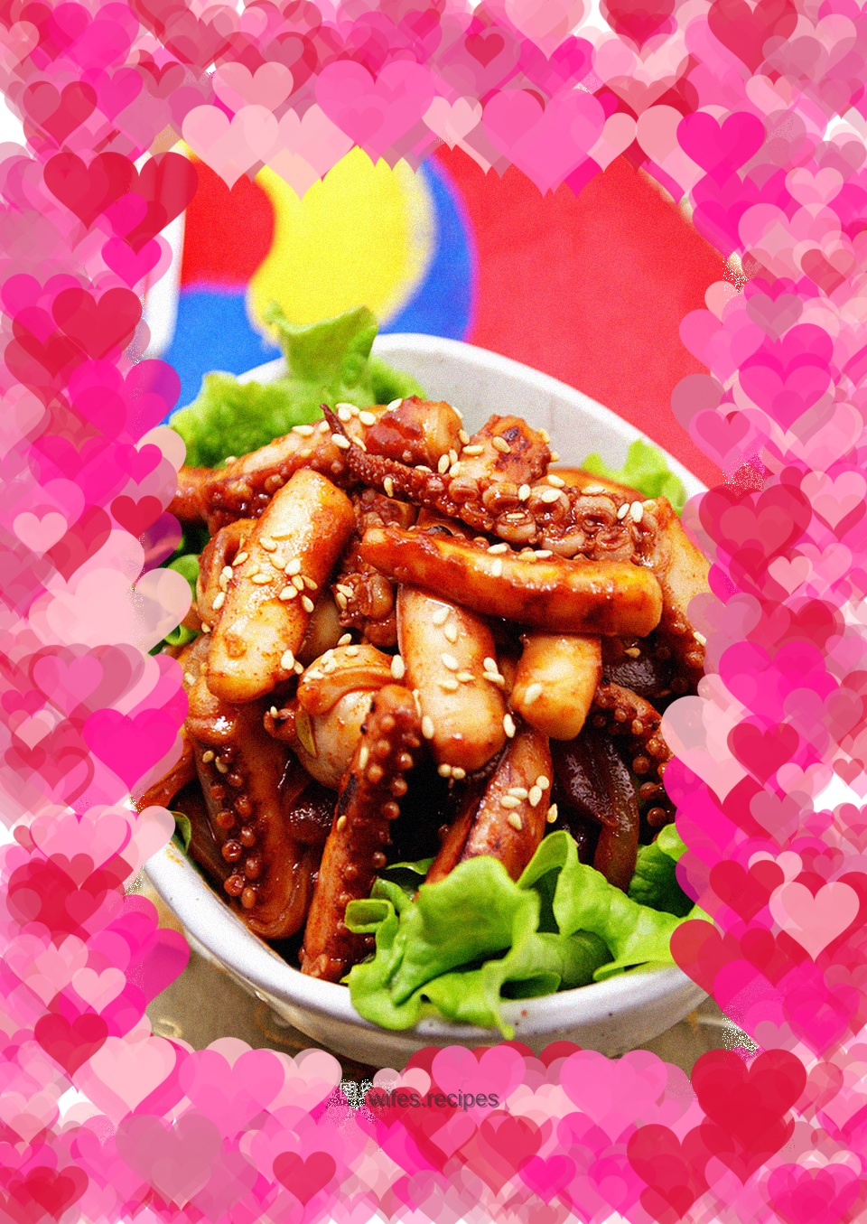 [Fried squid tentacles in Korean spicy sauce]----Simple and traditional Korean seafood dish