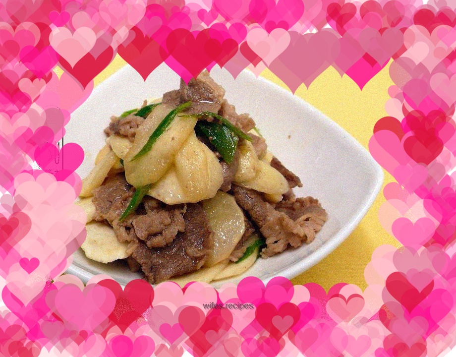 Stir-fried Beef and Bamboo Bamboo Slices with Scallions "Water Bamboo Bamboo Shoots 3"