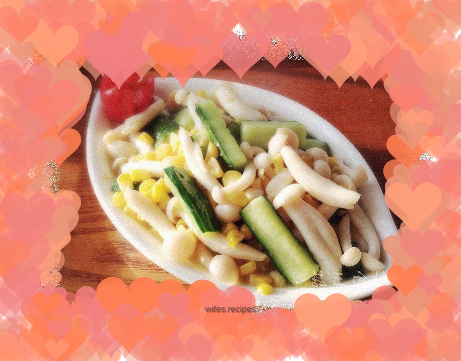 Stir-fried white jade mushrooms