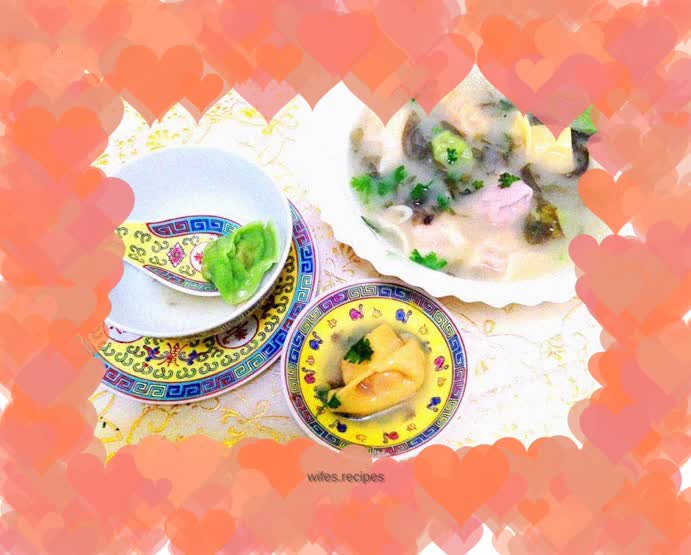 【Colorful Chicken Wonton Soup】---Colorful Wonton Soup is delicious and delicious