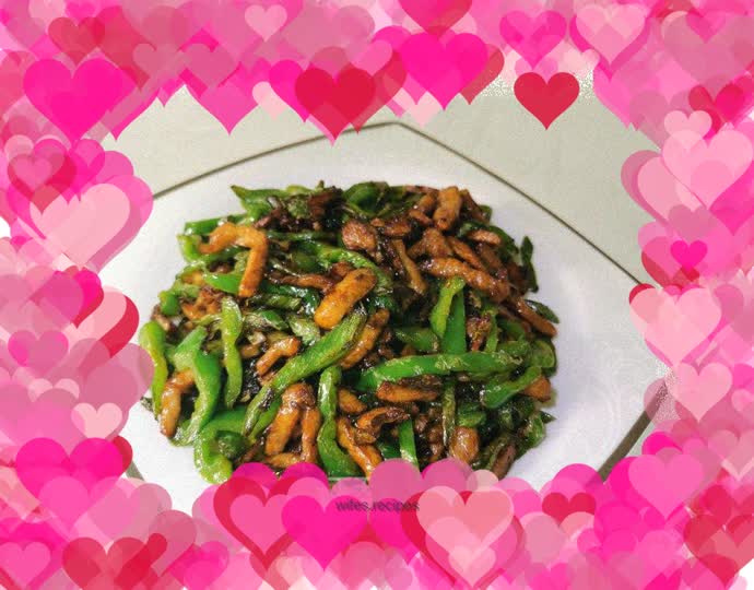 Shredded pork with green pepper