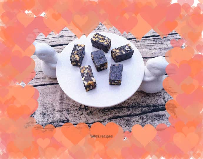 Marshmallow version of walnut sesame candy