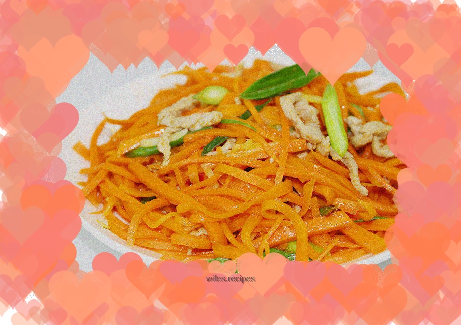Shredded carrot pork