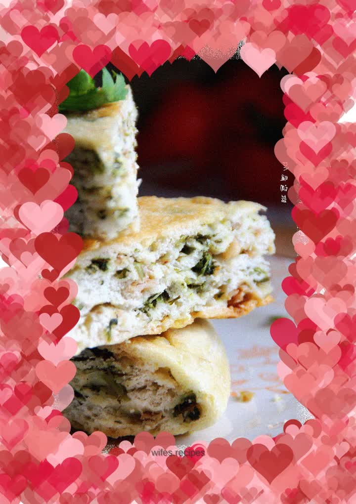 【Thousand-layer dough cake with scallion and oil residue】