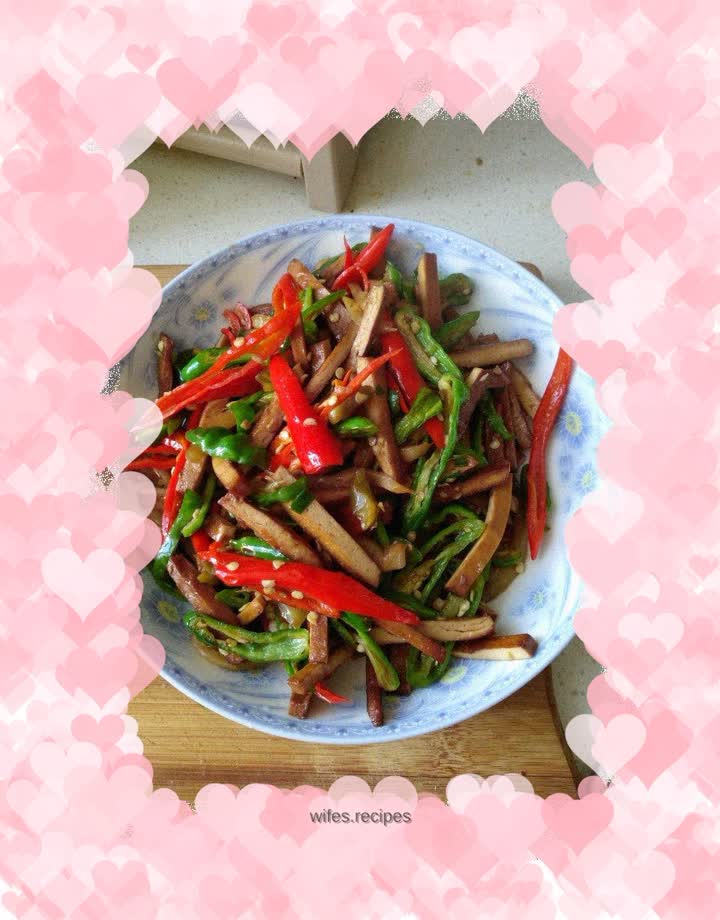 Stir-fried dried tofu with pickled mustard and chili pepper
