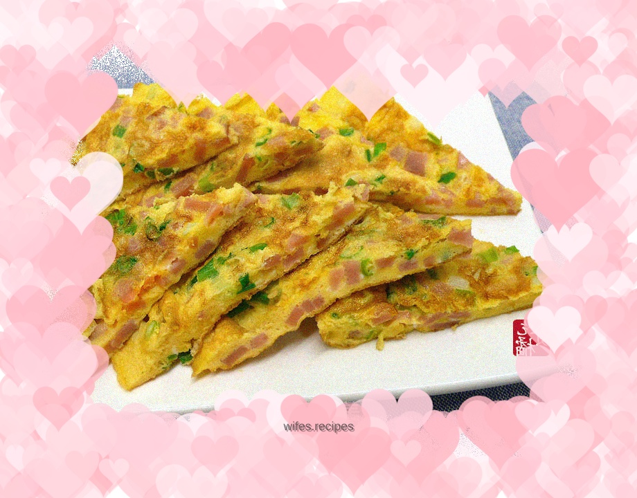 Omelette with chives and ham ♥ Herb omelette 5