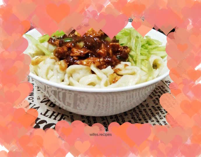 Shepherd's purse hand-made noodles