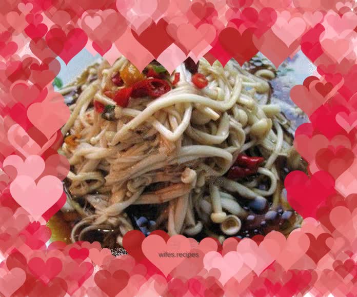 Enoki Mushrooms in Sauce