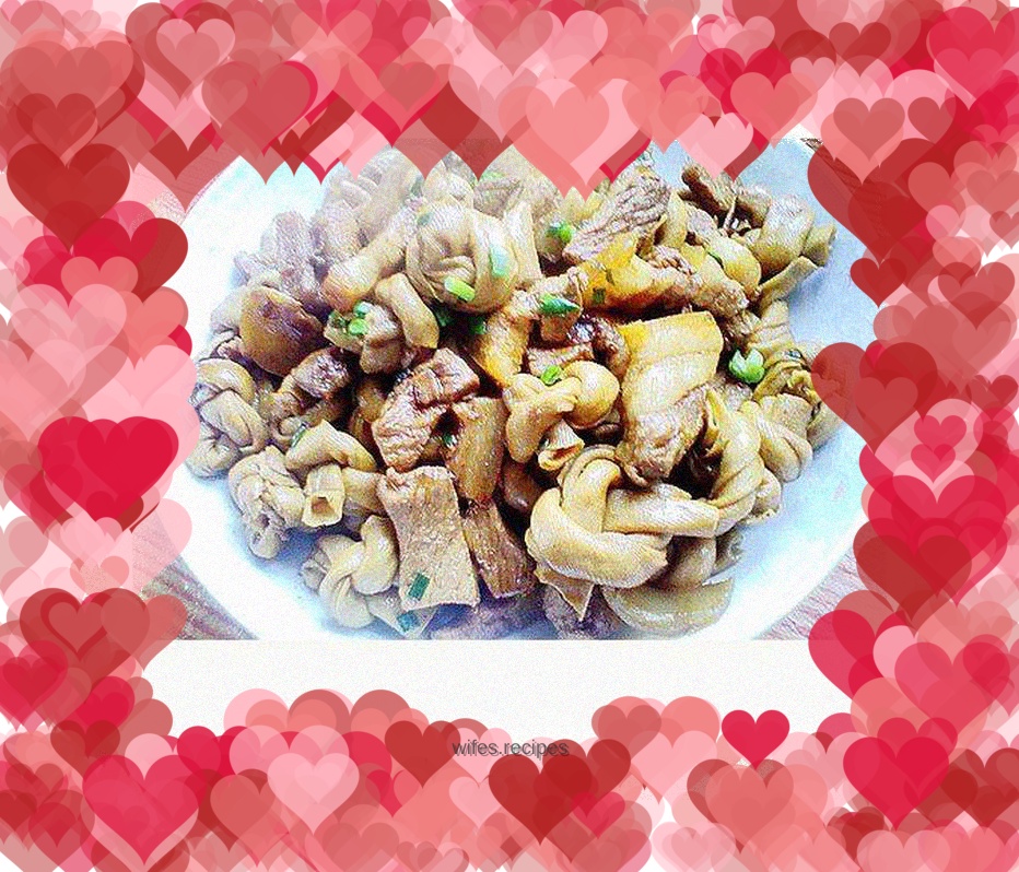 Roast pork with louver knot