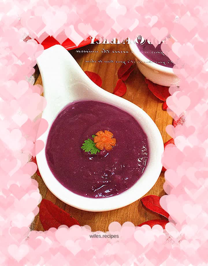 Enjoy life-baby’s holiday meal of salty purple sweet potato rice cereal