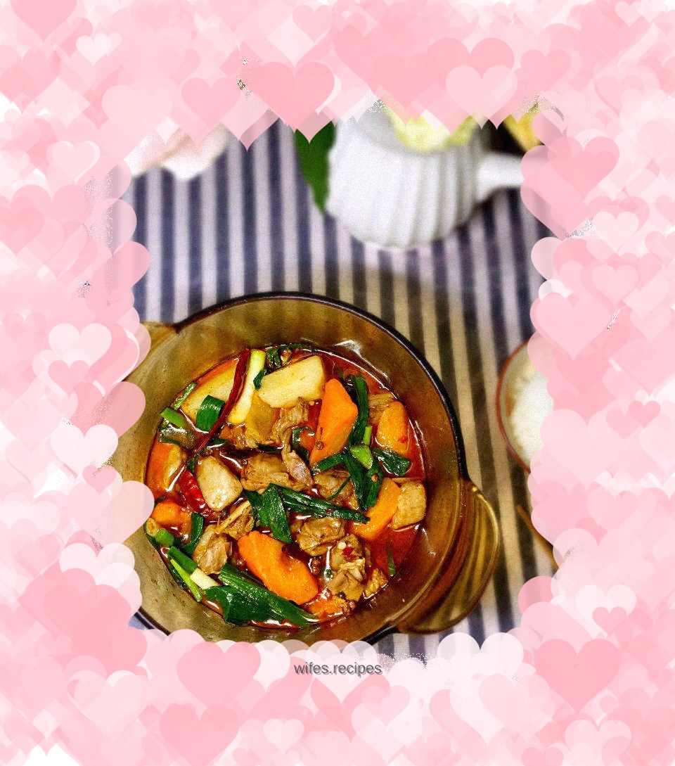 Lamb chops stewed with radish